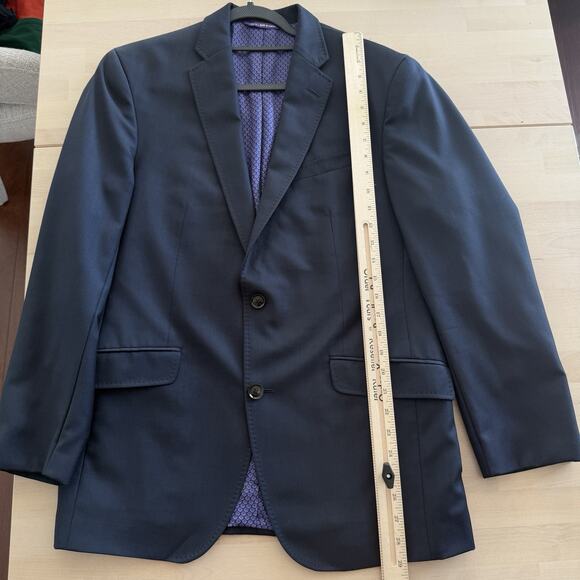 Ted Baker Endurance Suit Mens 40R Blue 100% Wool Jones Professional 32x30 Pants - Picture 12 of 16